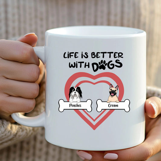 Life is Better with Dogs Mug