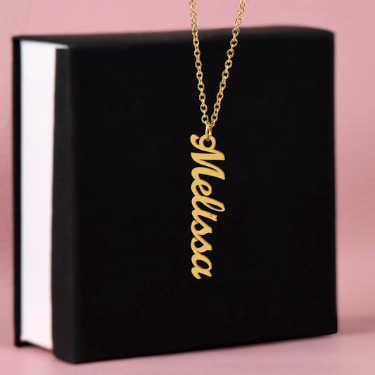 Personalized Name Necklace - Vertical